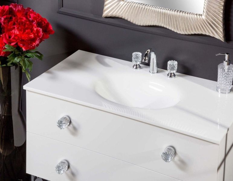 Раковина Armadi Art Solid Glass 100см белый 850-100